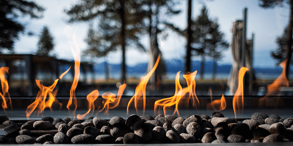 Backyard entertaining firepit