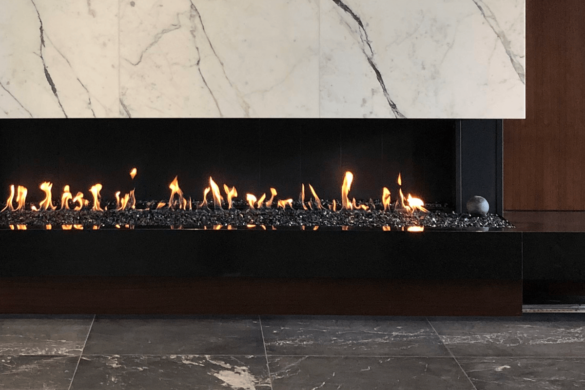  Custom Gas Fireplace No Glass