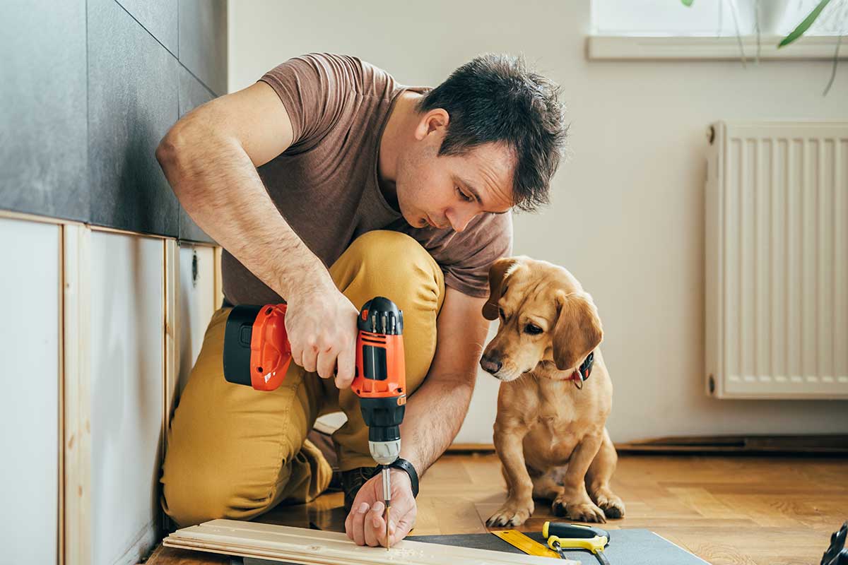 Gas fireplace installation